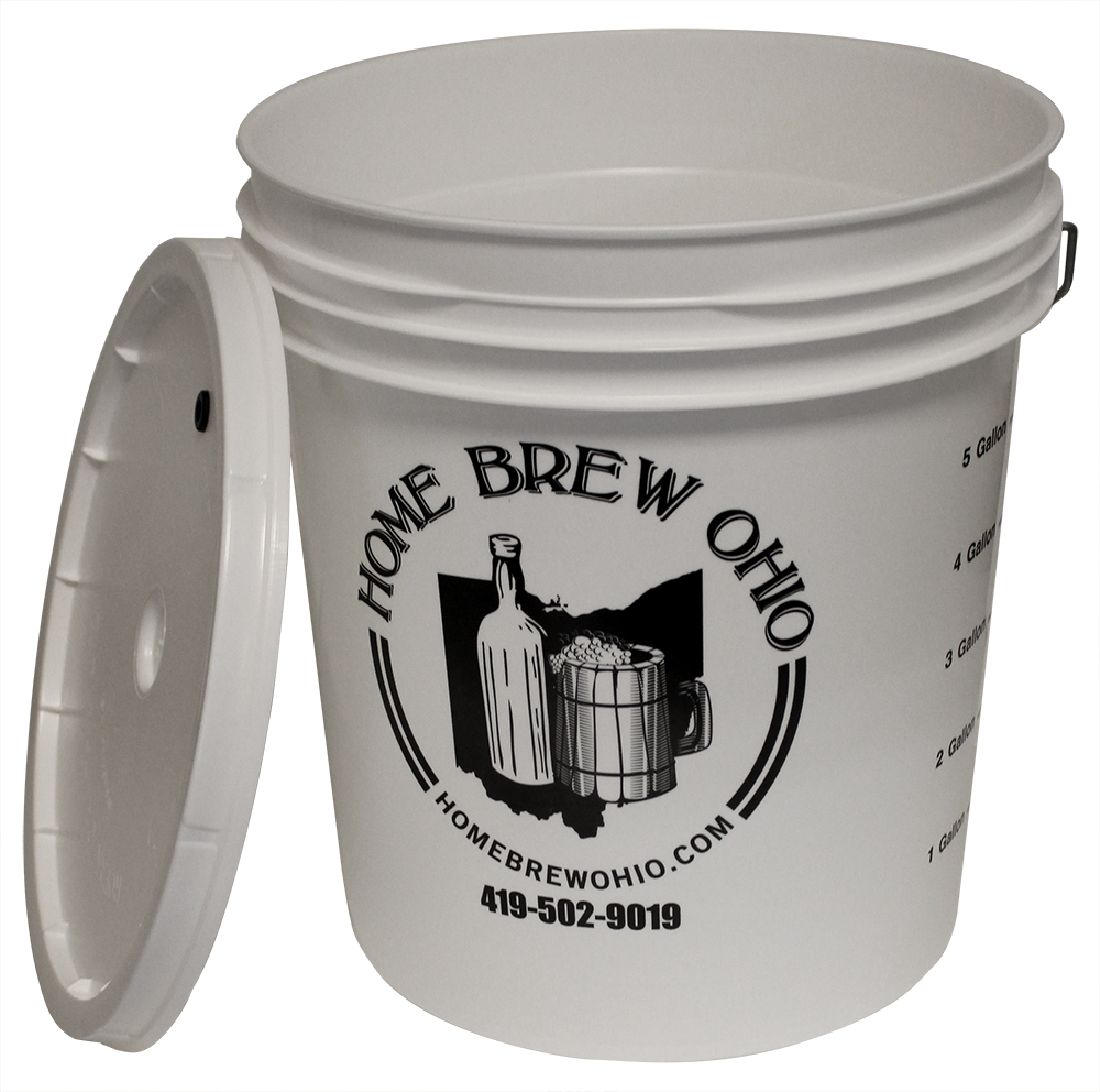 7.9 Gallon Plastic Ferment Bucket with Grommeted Lid for Home Brew Beer